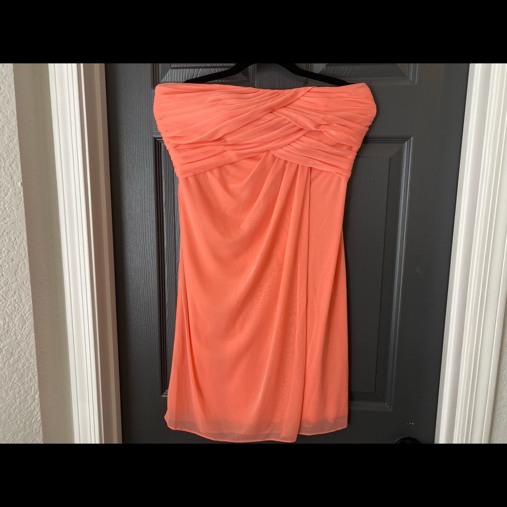David’s bridal coral Bridesmaid dress